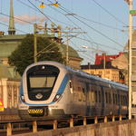 A Pendeltåg (X60) train in Stockholm, Sweden